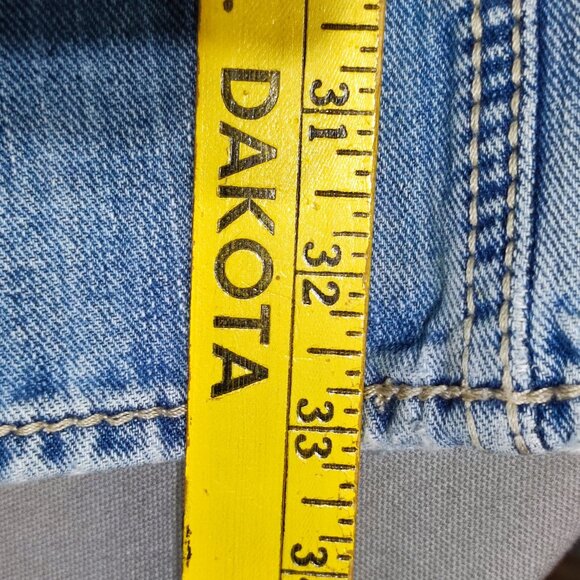 Rock & Roll Denim men's size 31X34 hard washed denim blue Pistol Straight jeans - Picture 15 of 16